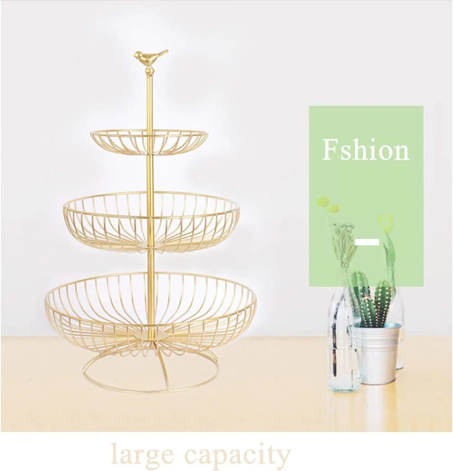 Portable L Basket Fruit Basket Bread Basket Vegetable Rack Fruits Vegetable Bowl Desserts Candy Buffet Plates Serving Tray Iron