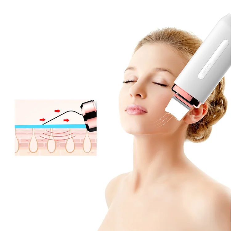 Multi-functional Skin Scrubber Red/Blue Light Therapy, Galvanic Ion, Micro-current Face Lift Pore Extractor