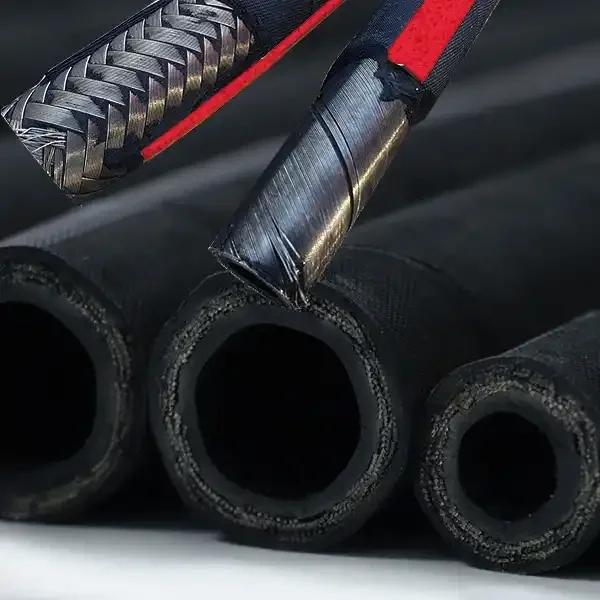Oem Two Steel Wire Braided Rubber Hoses 2Sc Smooth Hydraulic Hose High Pressure Smooth 1Sc And 2Sc Hydraulic Hose