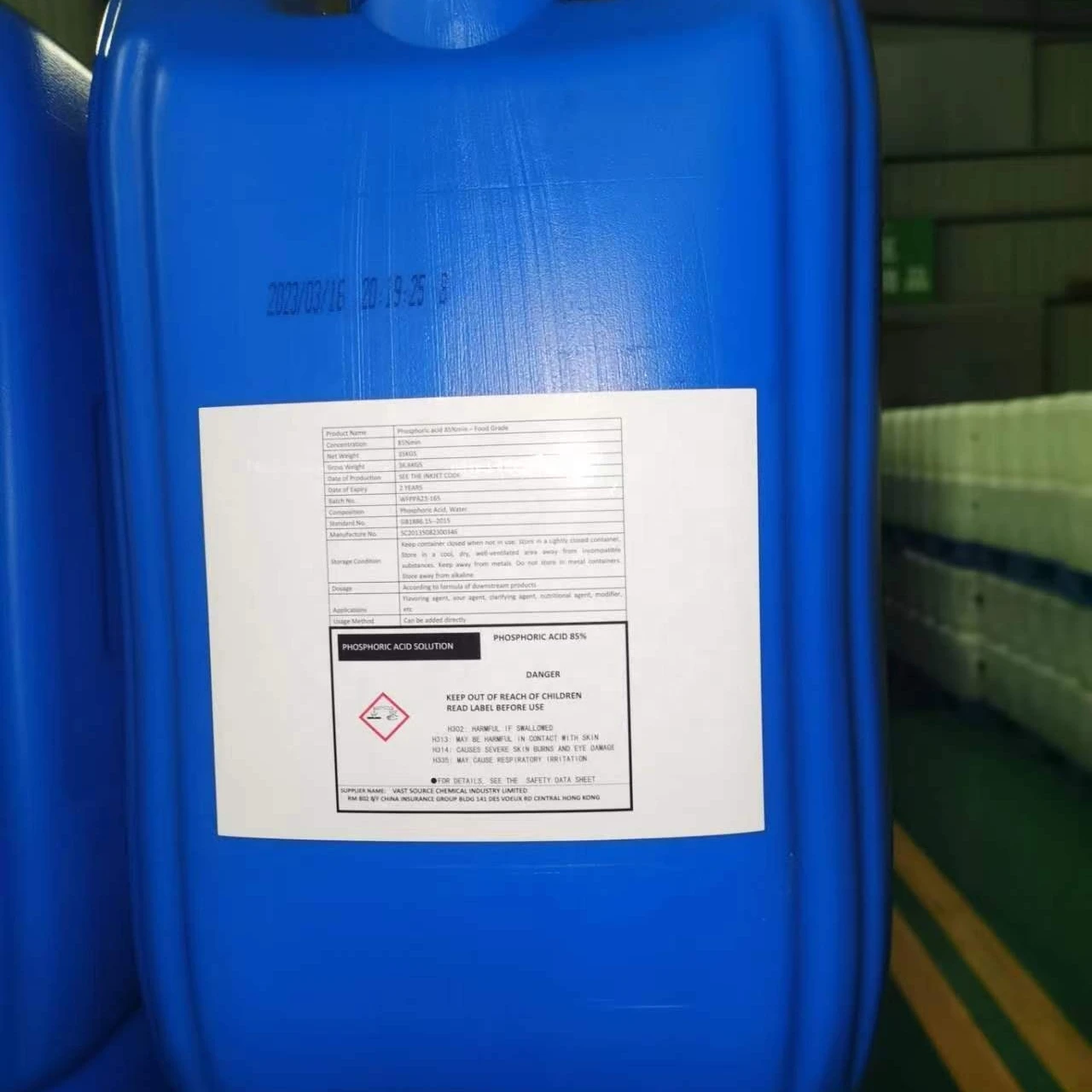 Best seller best prices liquid acid PA 75% 85% food grade phosphoric acid plant bulk wholesale
