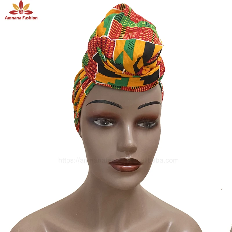 Factory direct supply headwrap african women wax print head wrap The most competitive price