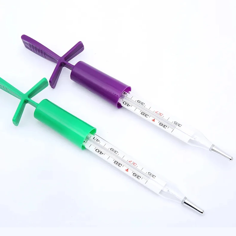 Medical Grade Large Size Oral Armpit Mouth Glass Mercury Free Clinical Thermometer of Celsius Degree