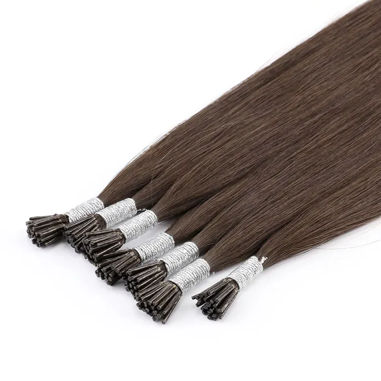 Fast Shipping Invisible Raw Indian Temple Human Hair Balayage I-Tip Hair