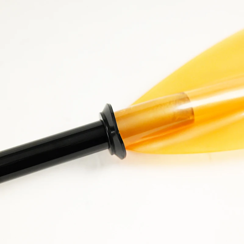 HOFi Adjustable Transparent Kayak Paddle with Fiberglass Shaft Plastic Blade Wing Tow Piece for Enhanced Paddling Experience