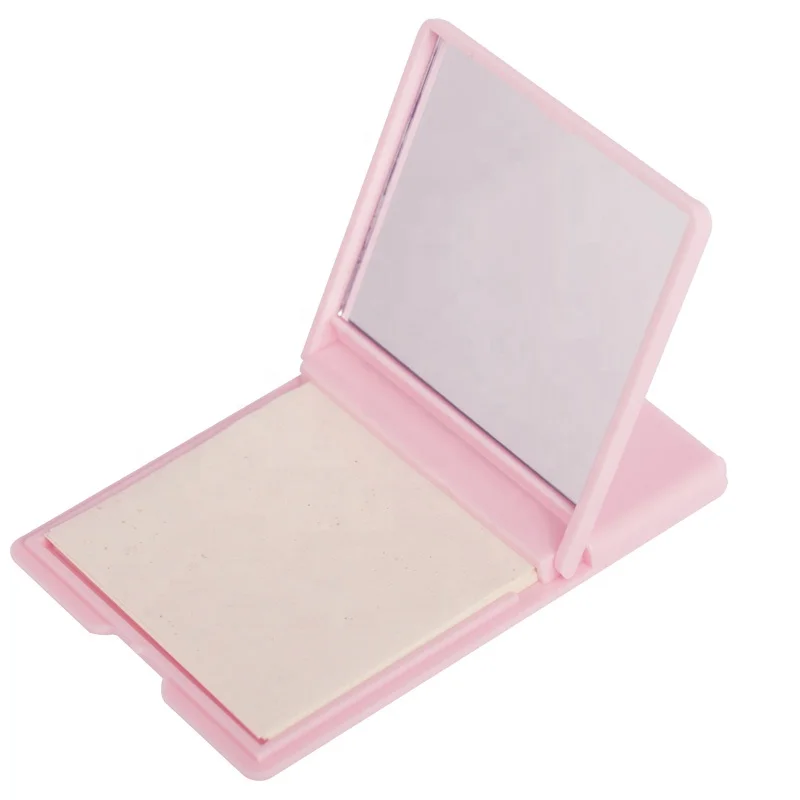 Green tea Oil Absorbing Sheets with Mirror Makeup Facial Oil Blotting Paper Private Logo