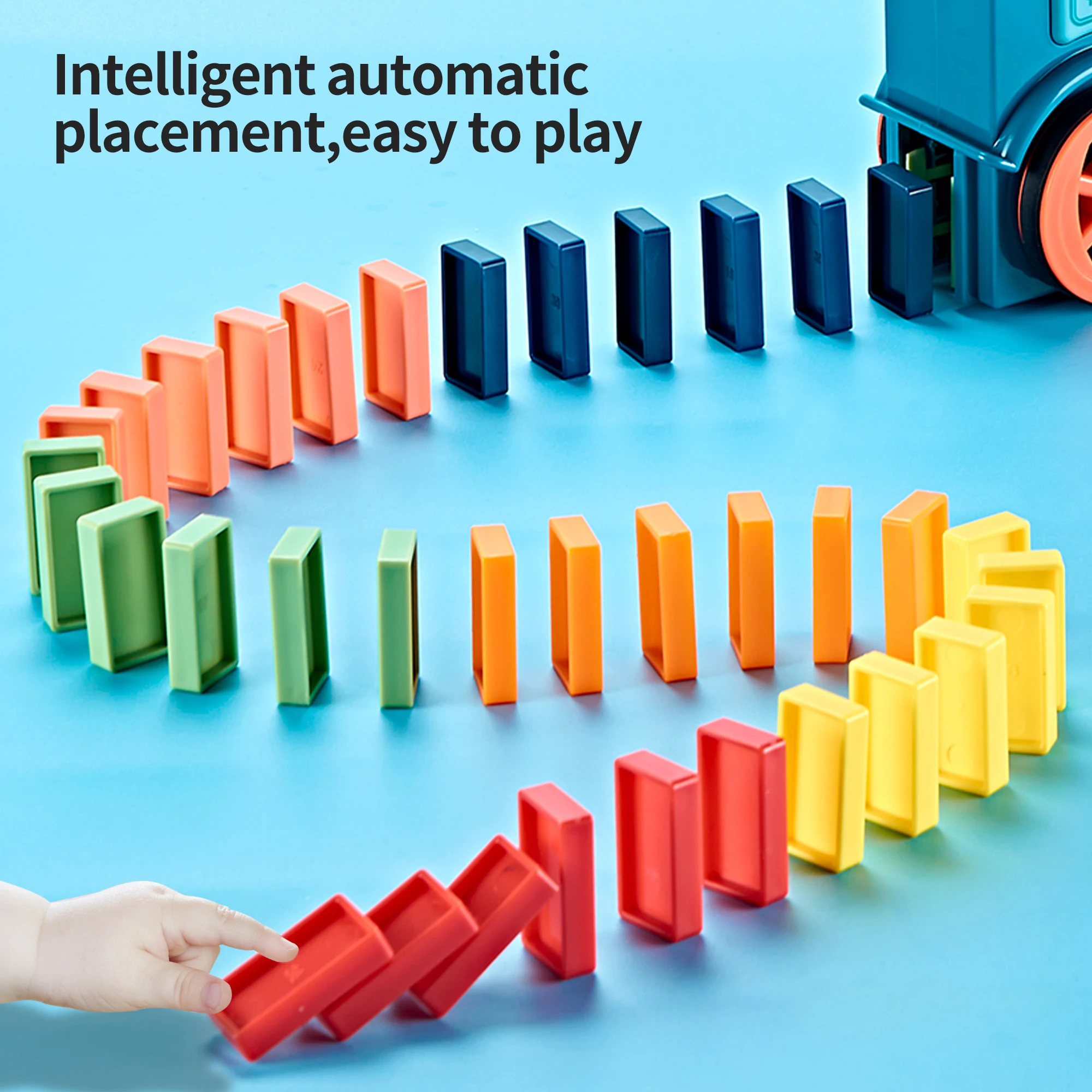 Educational Electric Rail Train Set Creative Building Blocks for Hours of Fun- Ideal for Playtime Domino car