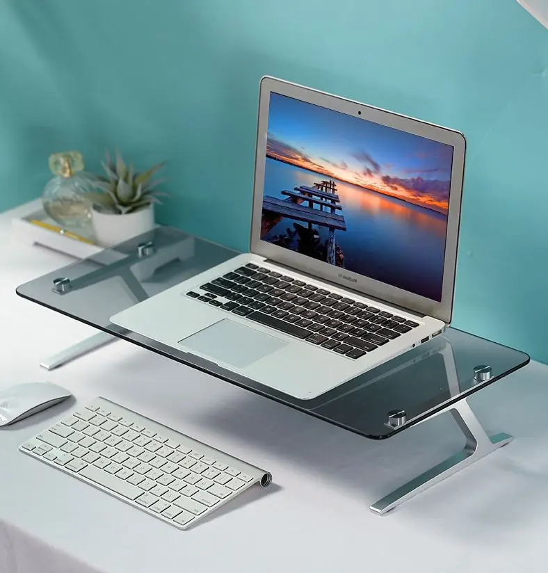 Tempered glass multifunction universal laptop monitor stand Computer Desk