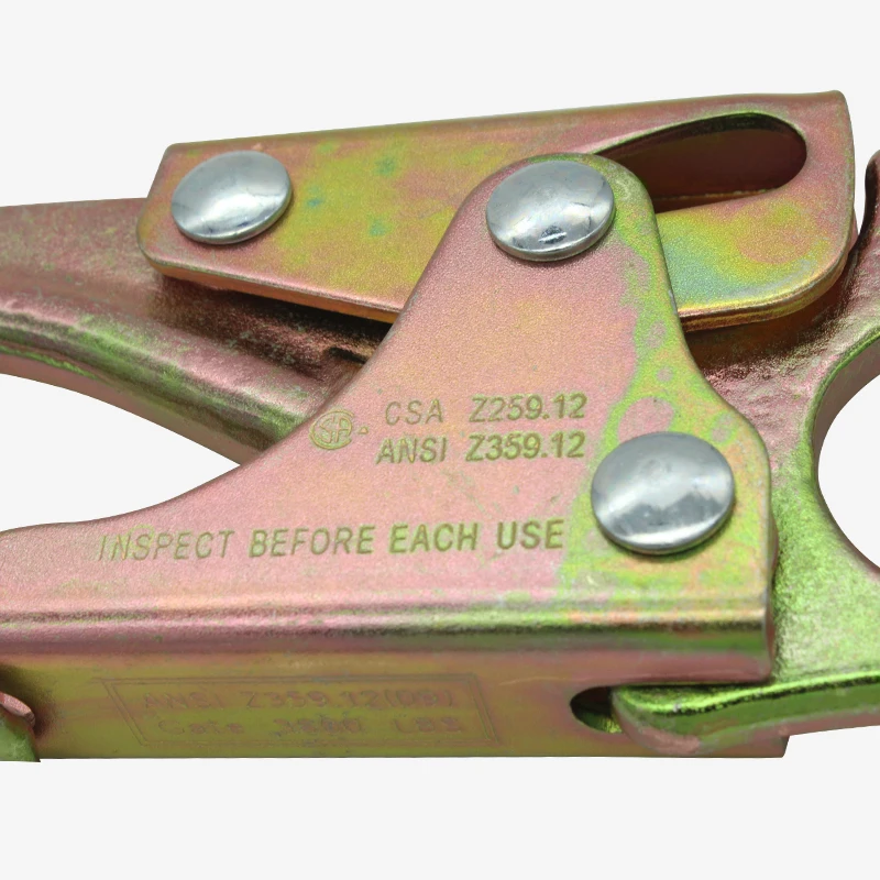 JENSAN Custom High Quality 23KN Safety Snap Hook Steel Double Lock Forge Snap Hook Climbing Carabiner for Protection