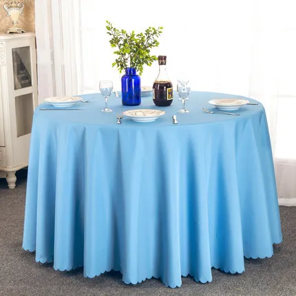 solid color hotel tablecloth fabric restaurantt dining table round tablecloth