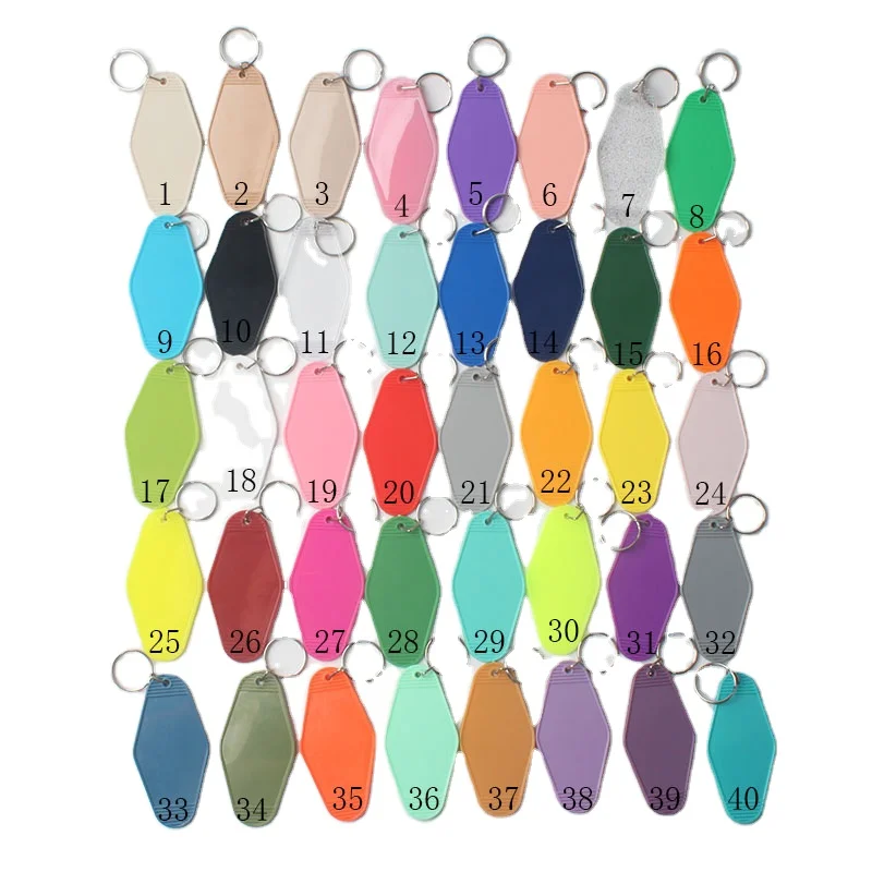 Vintage Retro Motel Room Hotel Keychain Retro Anime Style Key with Acrylic and Iron Material UV/Offset/Silk Screen Printing