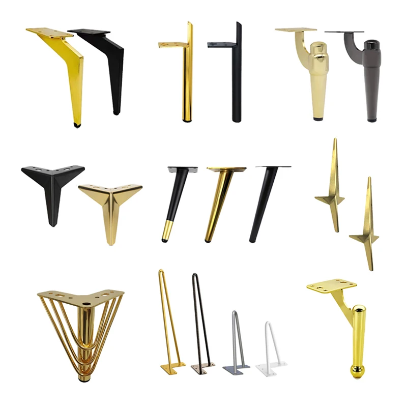 Black Dining Table Support Tea Desk Metal Replacement Feet Steel Sofa Furniture Legs Accessory Furniture Sofa Legs