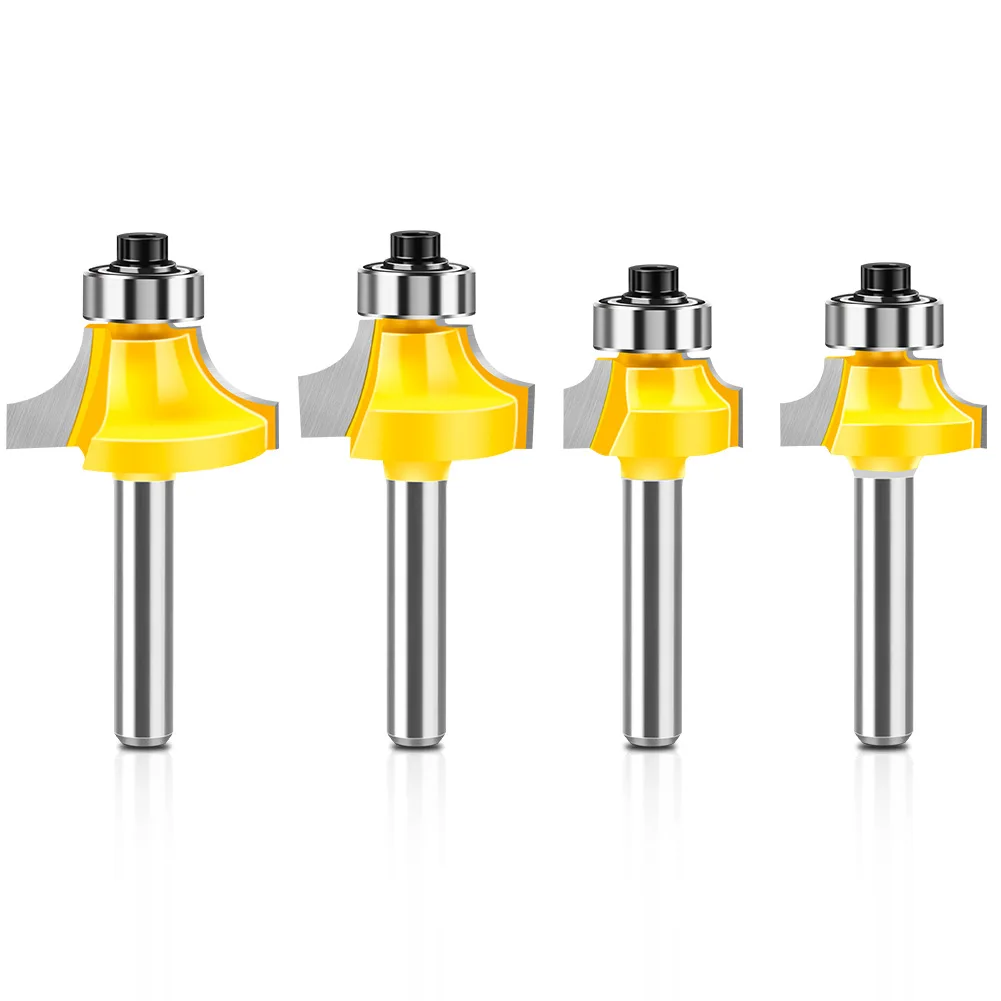 Круглые сверла маршрутизатора с 6 мм и 1/4 хвостовиком Угловые круглые деревообрабатывающие инструменты