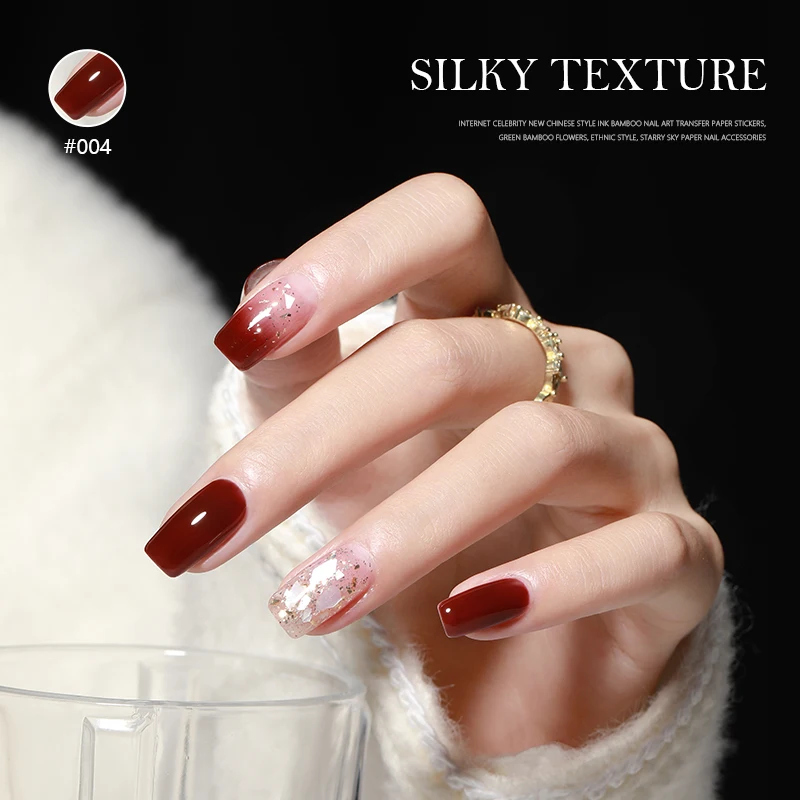 Custom 9 Colors 12ml Dark Cherry Gels Polish Wine Red Color Gel Polish