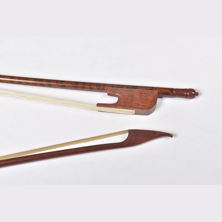 Chinese Manufacturer 4/4 Baroque Style Snakewood Cello Bow Violoncello W/Snakewood Frog White Horse Hair