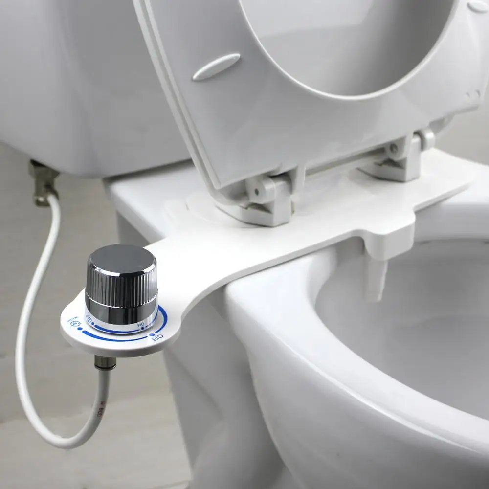 Non-Electric Mechanical Bidet Toilet Attachment Thin and Slim Fresh Water