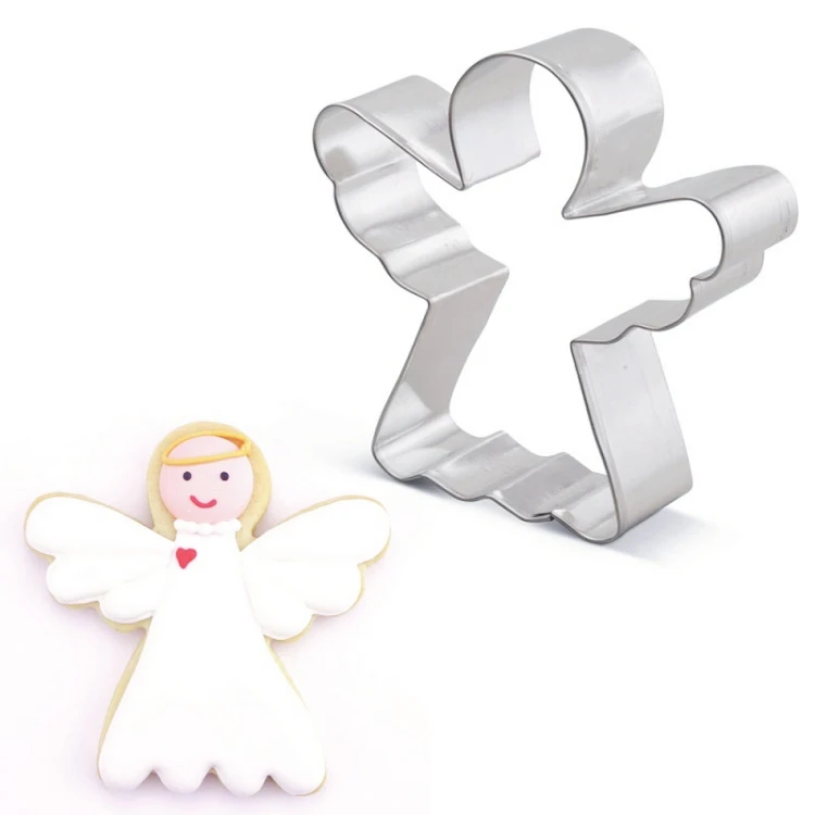 Christmas 430 Stainless Steel Snow Covered Tree Gingerbread Man Mitten Cookie Cutter