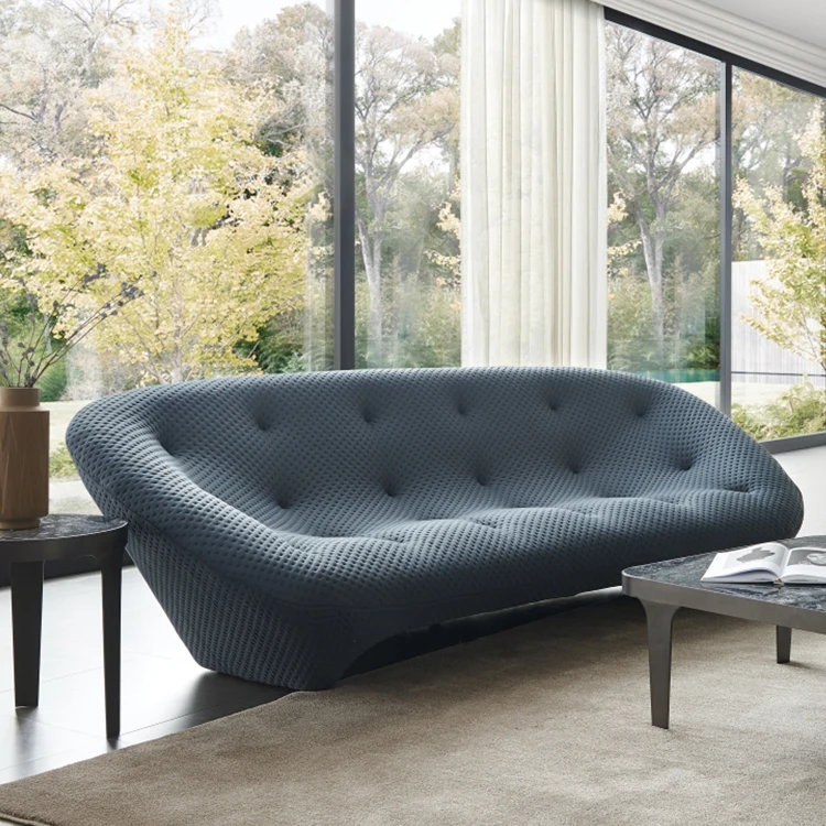 luxury elegant office furniture public leisure area molded sponge fabric sofa for reception (1600397706914)