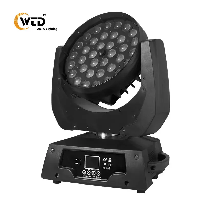 Сценическое освещение guangzhou 36x18 Вт rgbwa uv 6 в 1 360 zoom wash led движущаяся головка