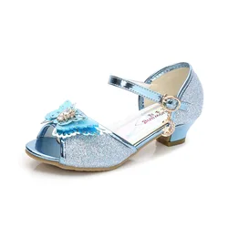 ChouShan OEM Sandal Putri 2022 Summer New Fashion Fish Mouth Bow Crystal Girls Princess Shoes