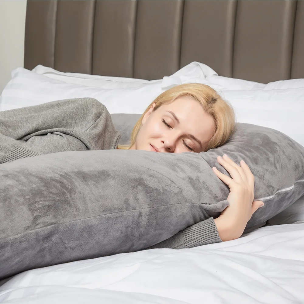 
Maternity Organic Side Sleeper Sleeping Full Body Memory Foam Support And Feeding Inflatable U Shape Pregnancy Pillow 