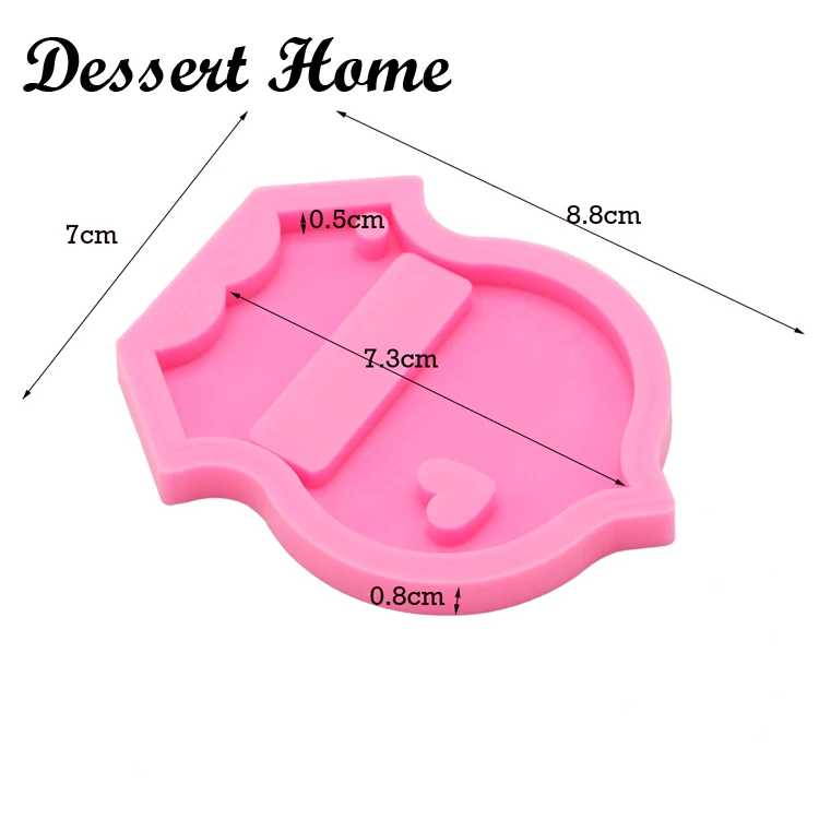 DY0083 Shiny Police Badge Silicone Mold Shield Logo Keychains Pendant Epoxy Resin Fire Sign Mold DIY Handmade Charms Mold