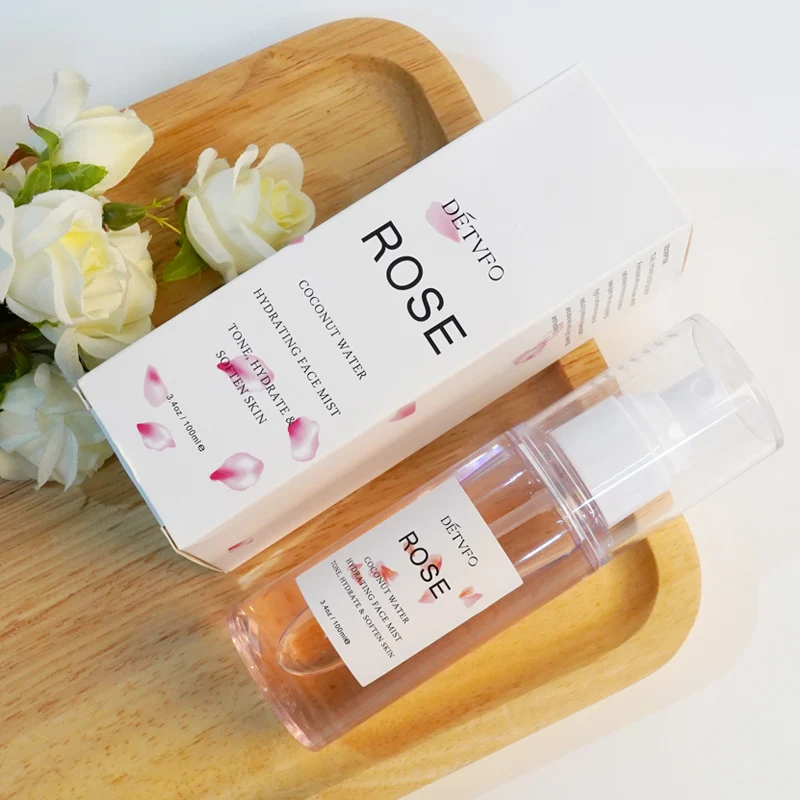 Private Label Rosewater Facial Mist with Coconut Rose Water skin toner
