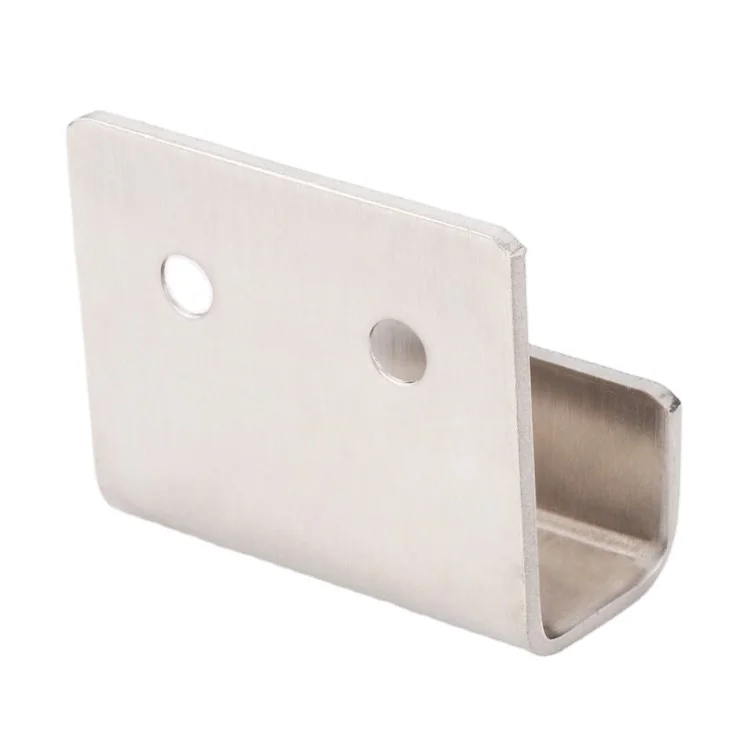 Stainless Steel Wall Mount Glass Clip Bracket Ceramic Tile Hanging Code Brushed Display Board Hook Bracket