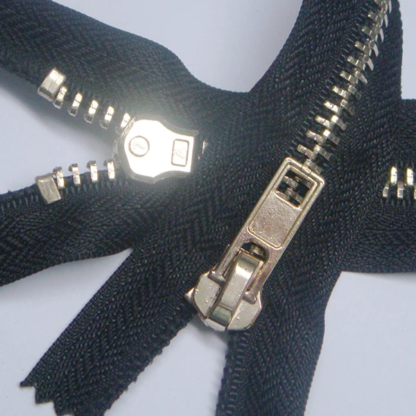 SAS Auto Lock Slider Zipper Multi-color 15-80cm Metal Zippers for Bags Jackets Open-End Double Side Zipper