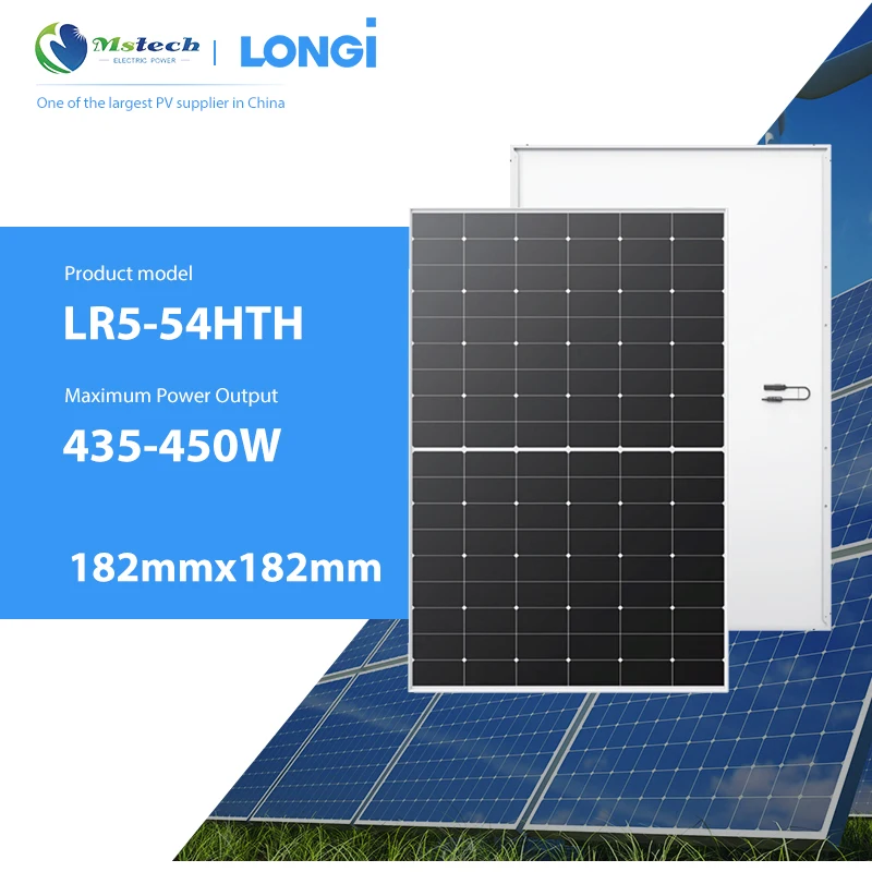 LONGi 2023 Ultra High Power Paneles Solares Costo 435w 440w 445w 450w 108 Cells Monocrystalline Solar Panel HiMO 6 Hot Sale Type