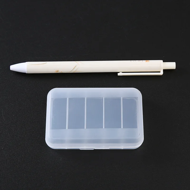 5 Grid Small Storage Box Pp Material Jewelry Box For Ring Pin Clip & Small Crafts Organizer Transparent Mini Storage Box