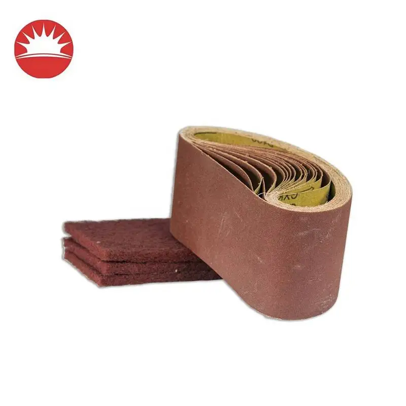 High Performance The Most Affordable Price Popularity Red Aluminium Oxide Paper Belt For Wood Metal Polishing Sanding Belt