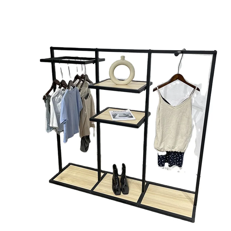 metal clothing store shelving rack stand for children apparel racks wholesale boutique clothing racks premium with shoes shelves