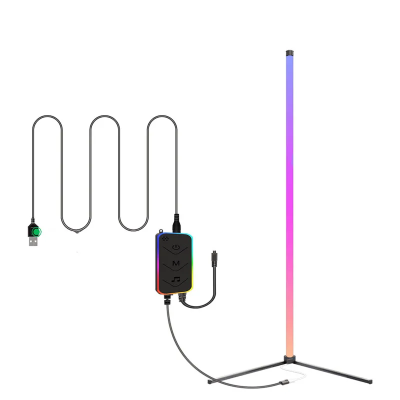 CX-Lighting Symphony Floor Lamp WIFI Dimmable RGB Color Change Remote/APP Control Lighting with 20W