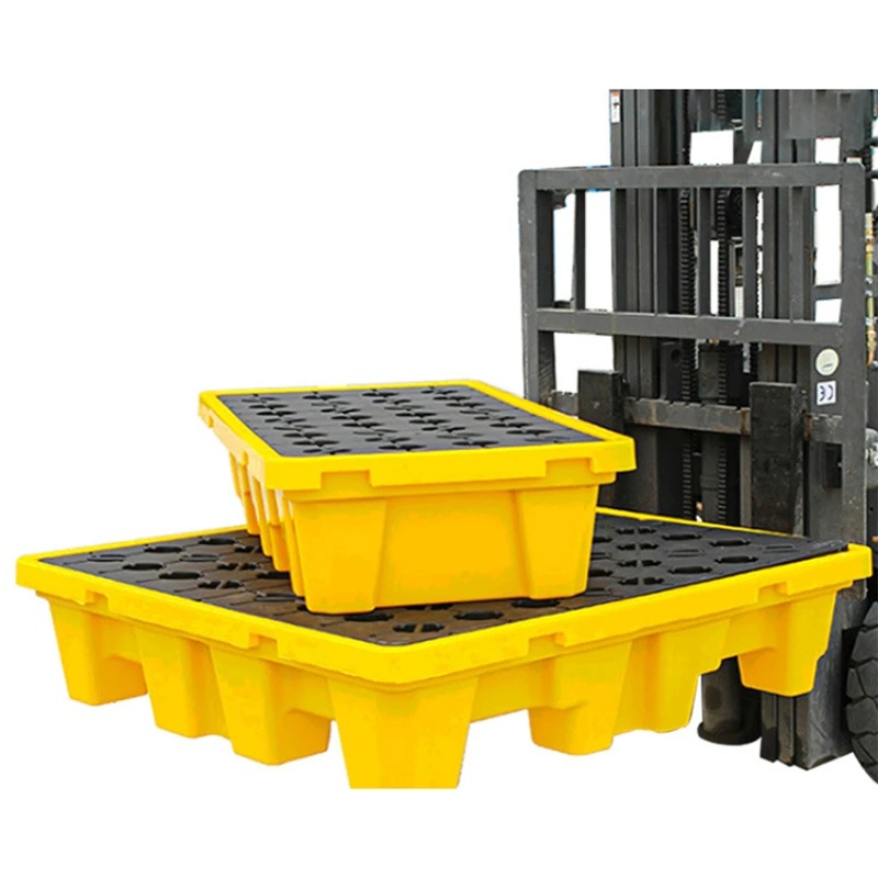High quality cheap industrial poly hdpe control 4 drum ibc oil containment plastic spill pallet