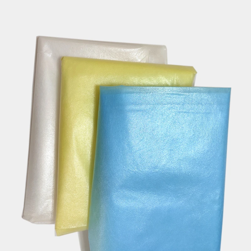 Waterproof PE PP laminated non woven fabric for protective gown apron