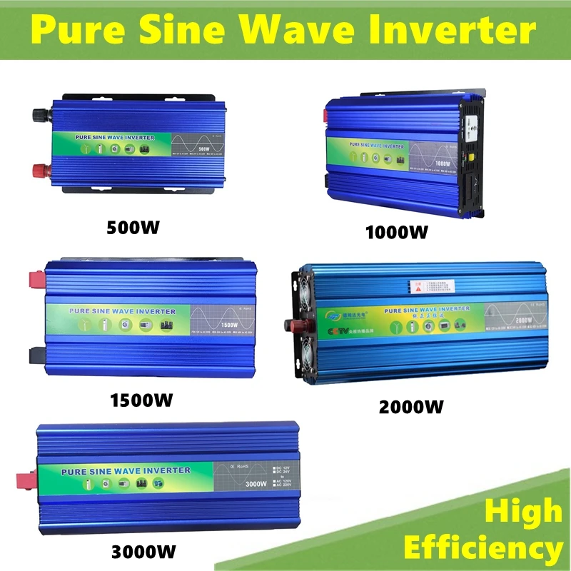 2022 Photovoltaic Pure Sine Wave Inverter Over Temperature Protection 12v 24v DC to 120V 220V AC 1000W solar panel with micro in