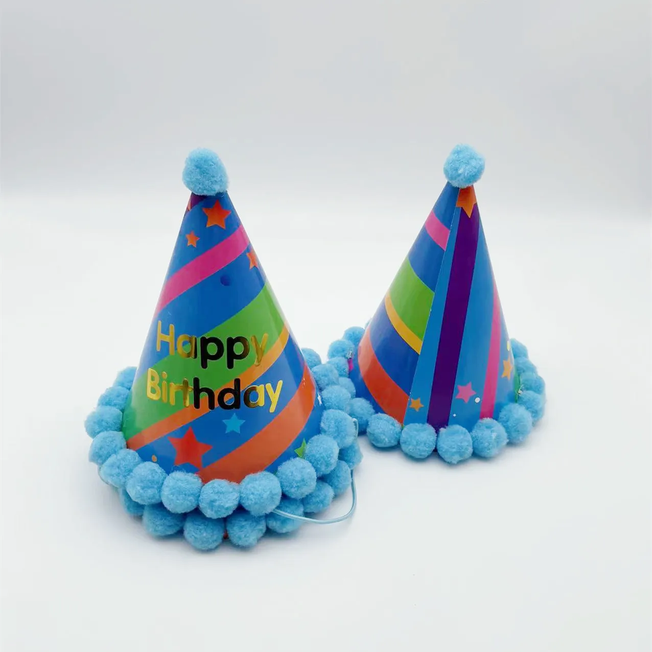party hat birthday paper cone  Colorful With Star Funny Hats Mix Festival Carnival Party Hat