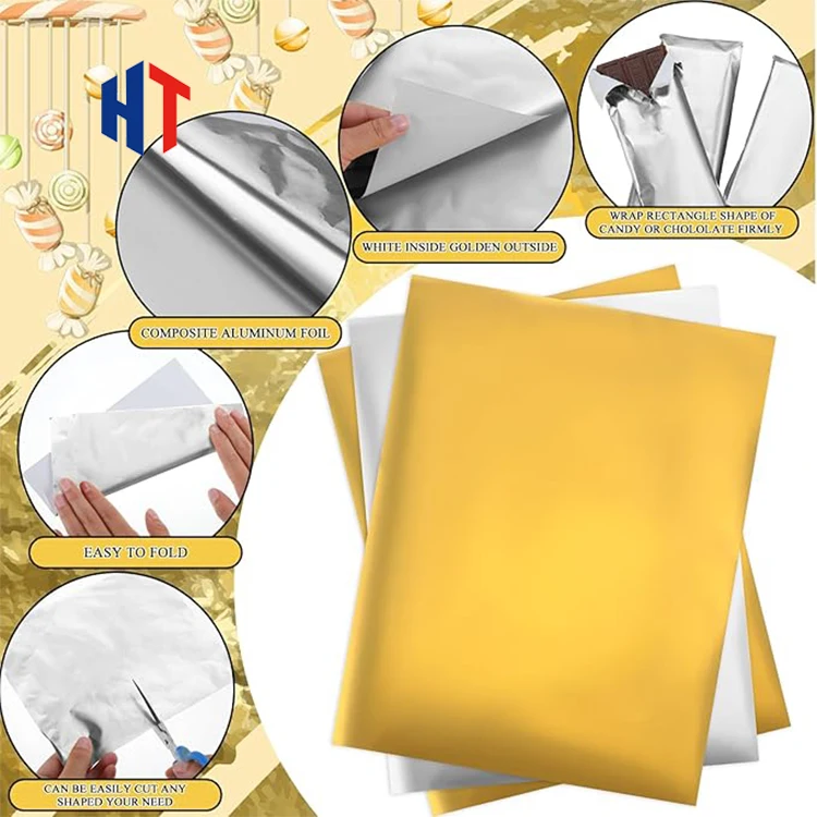 Chocolate Candy Wrapper Color Square Aluminum Foil Paper