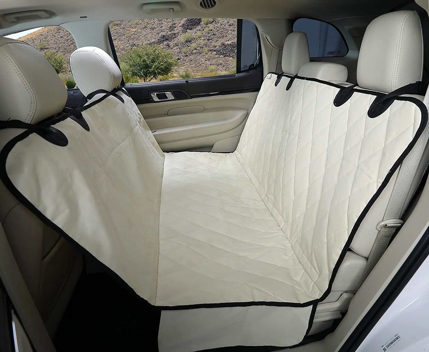 Wholesale Manufacturer 100% Waterproof Dog Car Seat Hammock Cover with Side Flaps Scratch-proof Pad Protector 4 Layers Oxford