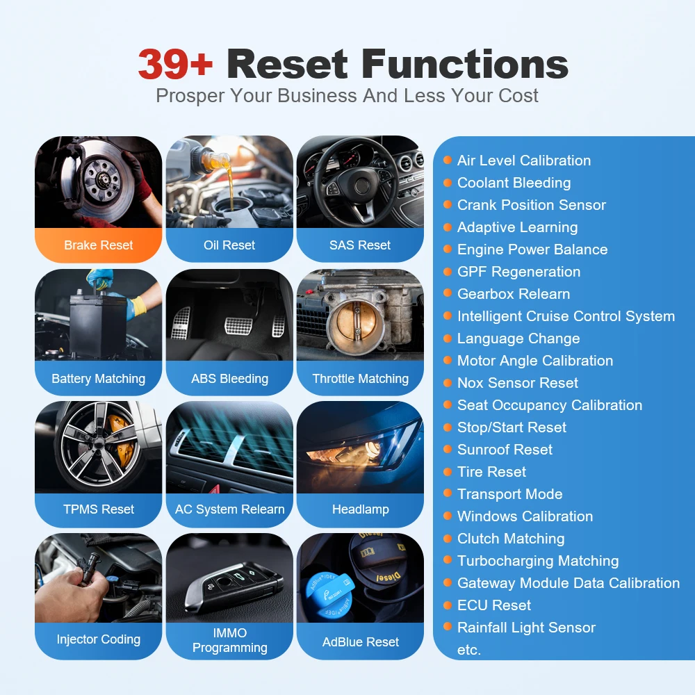 LAUNCH X431 IMMO PLUS Car Diagnostic Scanner FOB Key Programmer 39 Reset Function ECU Coding Active Test Diagnostic Tools