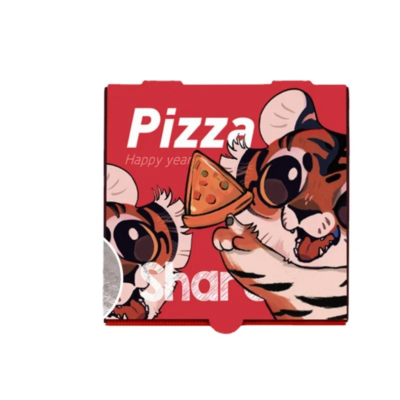 6 7 8 9 10 12 14 16 18 inch design template pink pizza box packaging corrugated pizza box