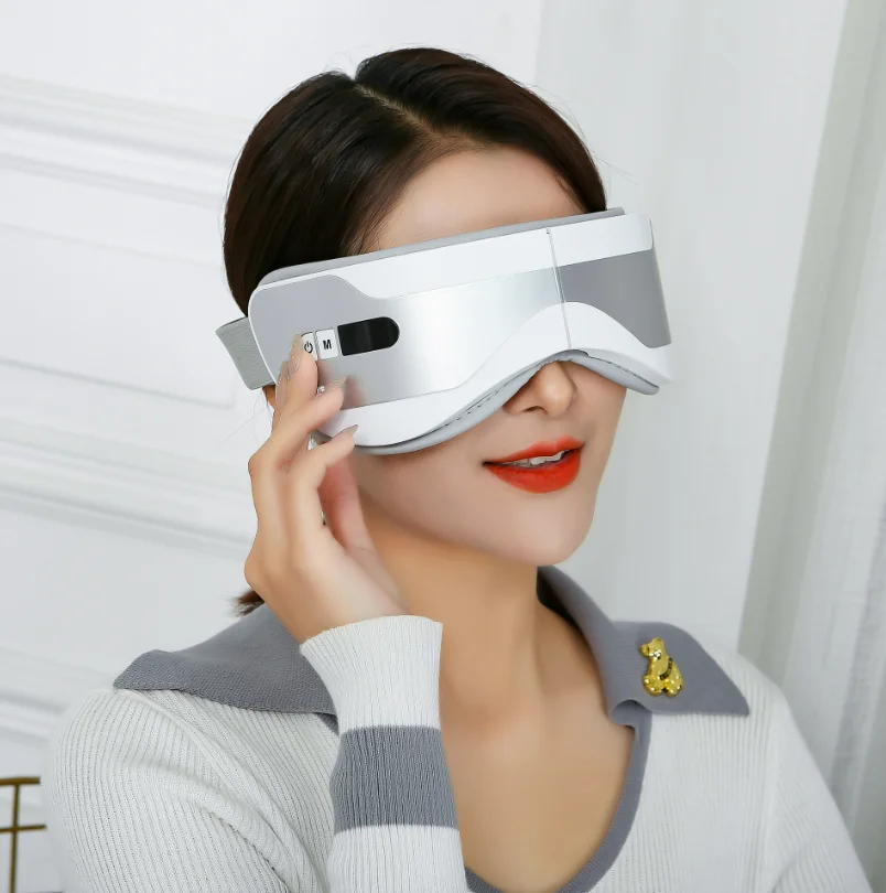 180 Degree Folding Bluetooth Vibrating Eye Relief Hot Compress Eye Care Mini with Music Digital Eye Massager with Hot Press