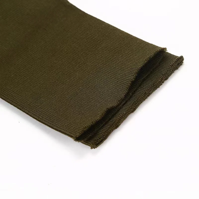 Factory 1x1 tubular rib elastic clothing material strip cotton knit polo t-shirt rib cuff collar trim fabric