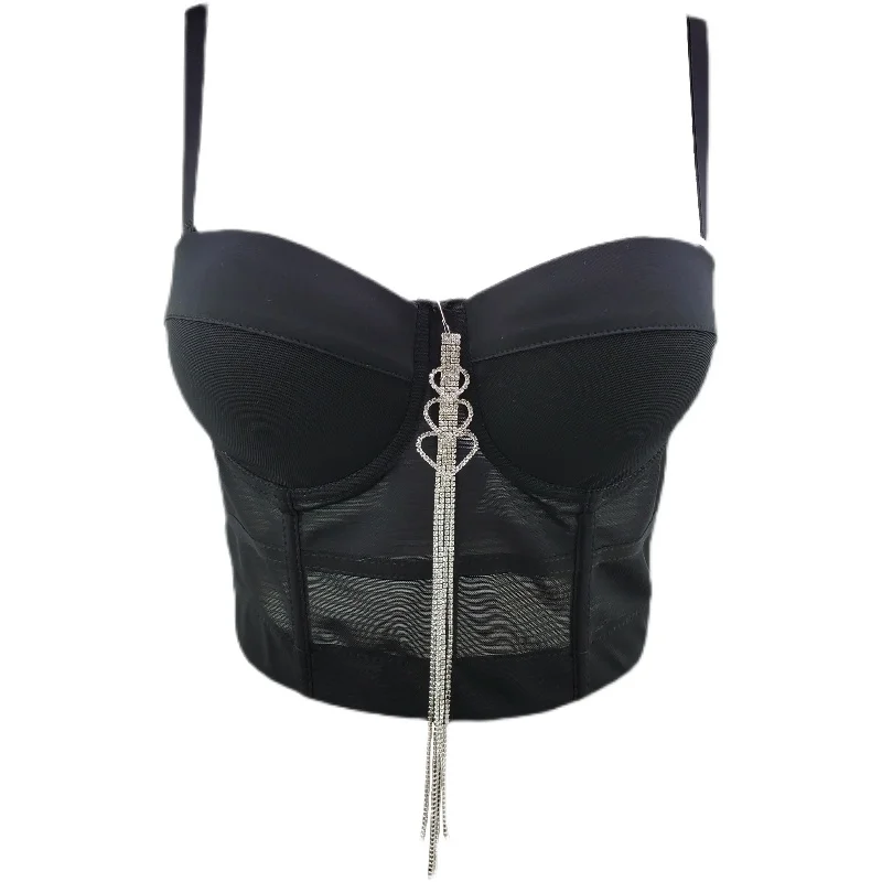 
 Новинка, модный однотонный милый бюстгальтер пуш-ап T713, женский сексуальный блестящий элегантный корсет-бюстье, укороченные топы  