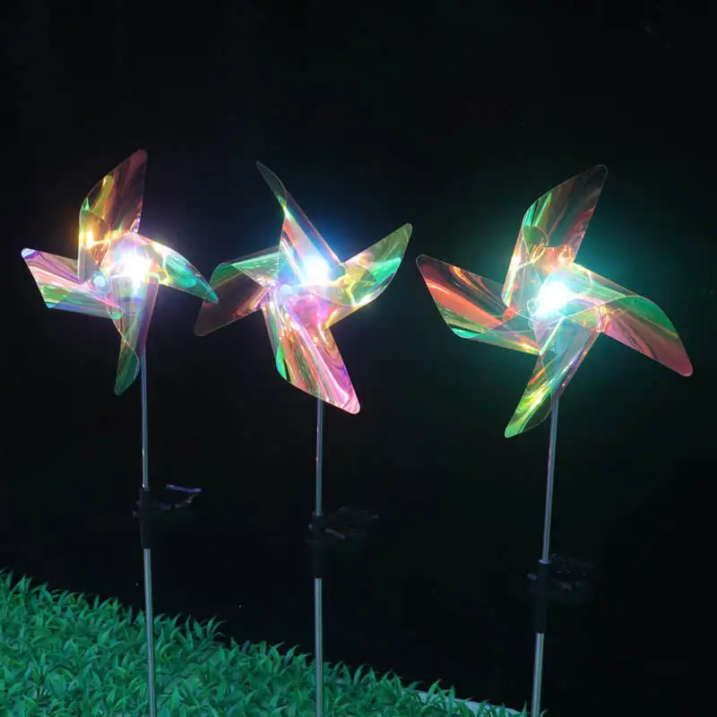 Landscape Decoration Waterproof Night Automatic Activated LED Flower Solar Outdoor Garden Light With Ground Plug Spike Stake