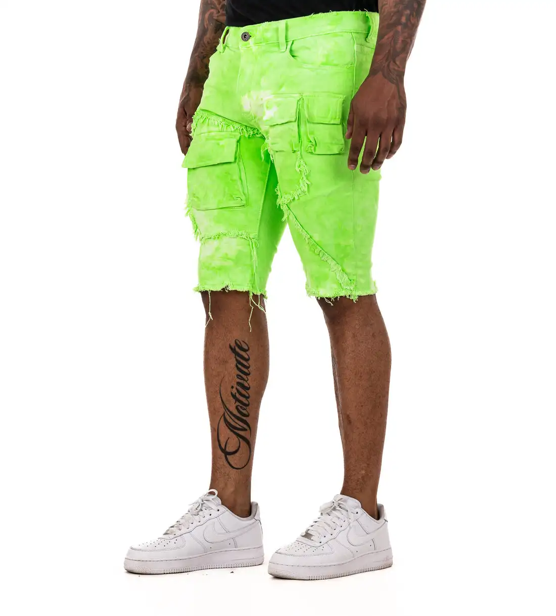 High Quality manufacturers OEM&ODM Custom logo multi pocke heavyweight oversized unisex stacked track joggers men denim shorts