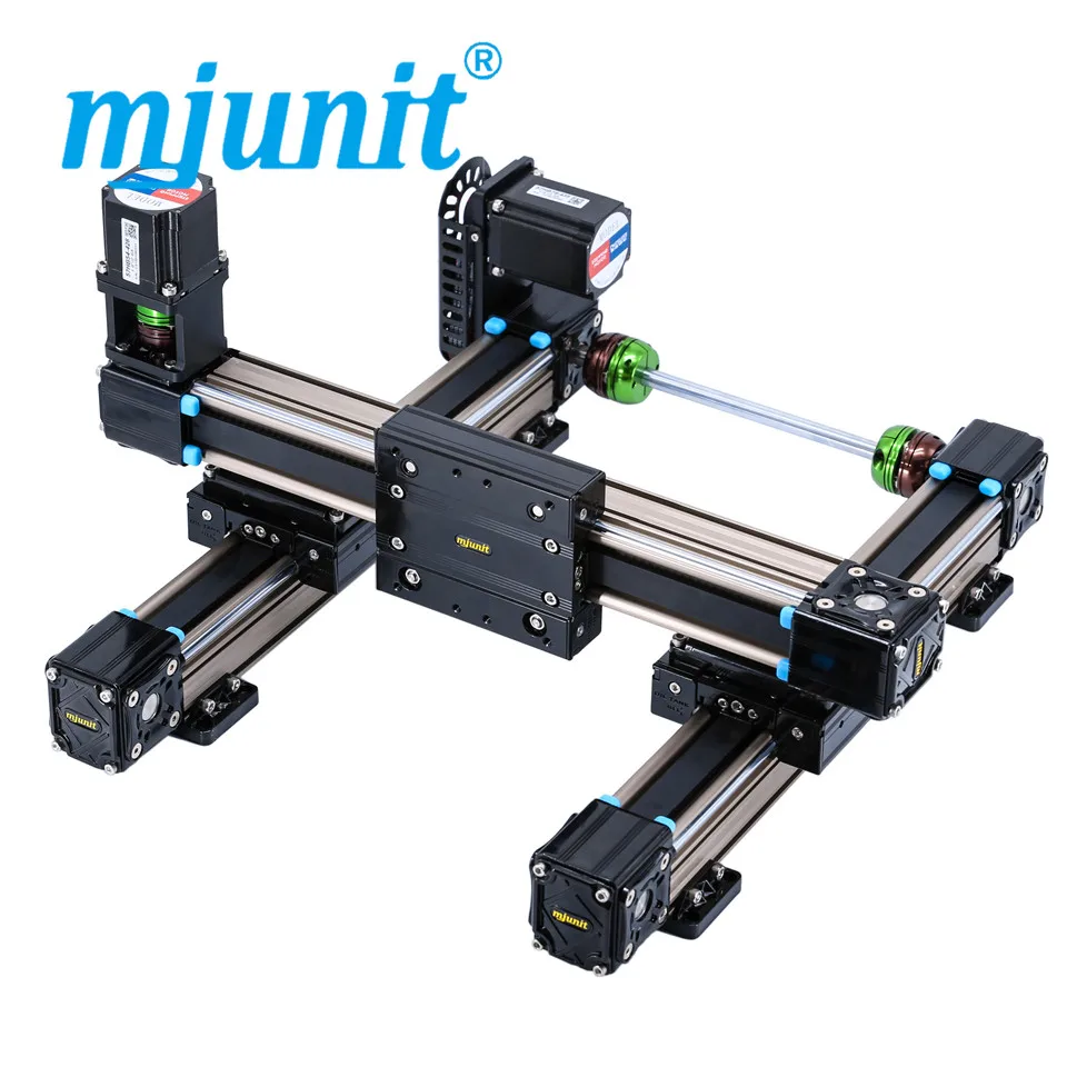 mjunit synchronous belt module linear rail sliding guideway manipulator with customized XY axis gantry for reciprocating glue
