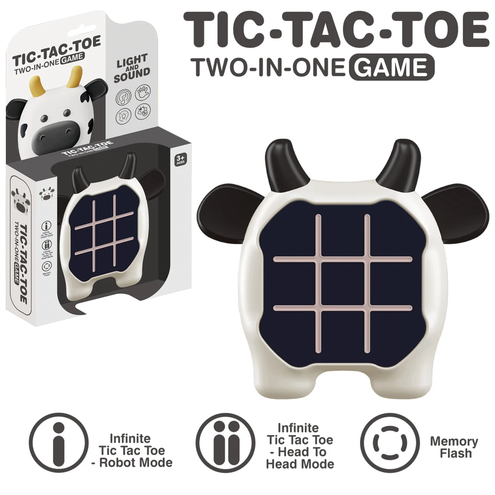 New product TIC-TAC-TOE BOLT Chess Puzzle Cute dinosaur animal form Puzzle Toys Compact And Portable Family Board Game juguetes