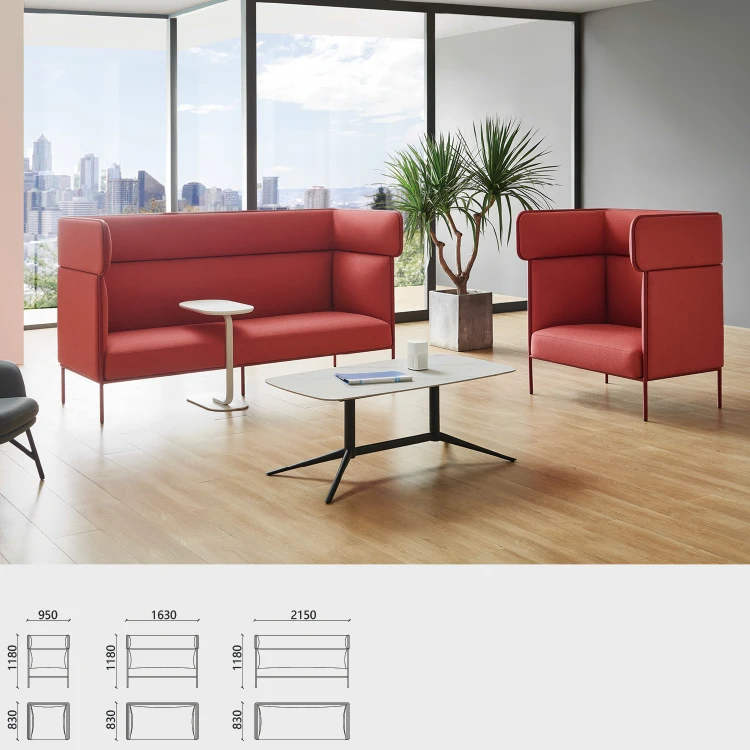 Commercial Sofa Reception Area Modular Fabric New Design I Shape Modern Office Sofa Sectional Sofa Set Office Furniture
