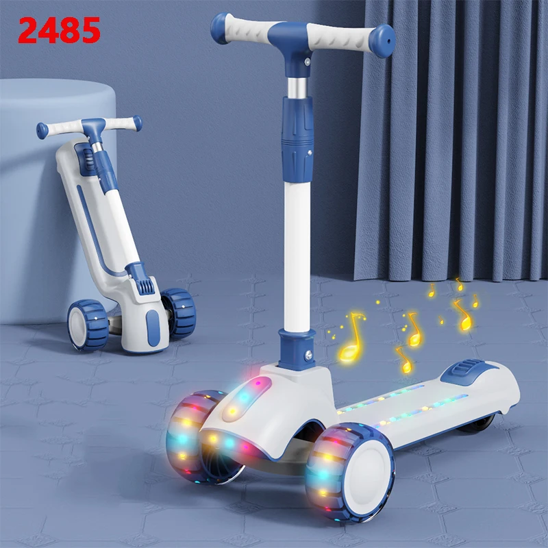 Multifunction scooter kids light wheels and music scooter for kids